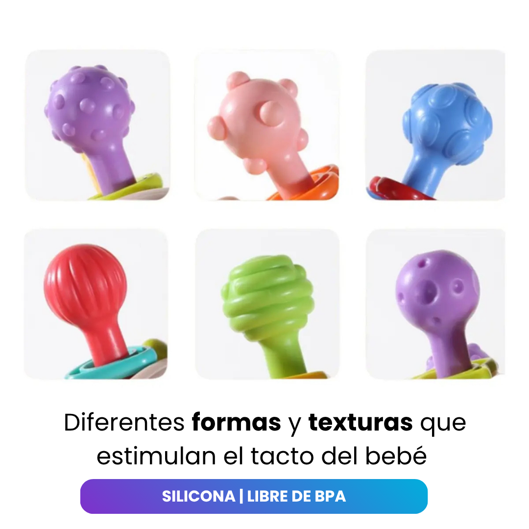 Sonajero mordedor con texturas