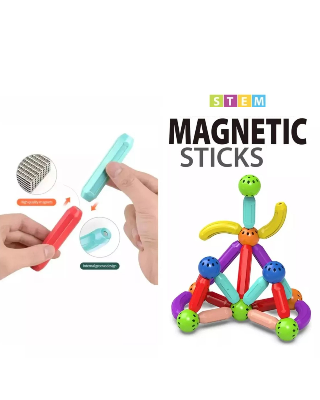 Set de bloques magnéticos para construir | 25 piezas