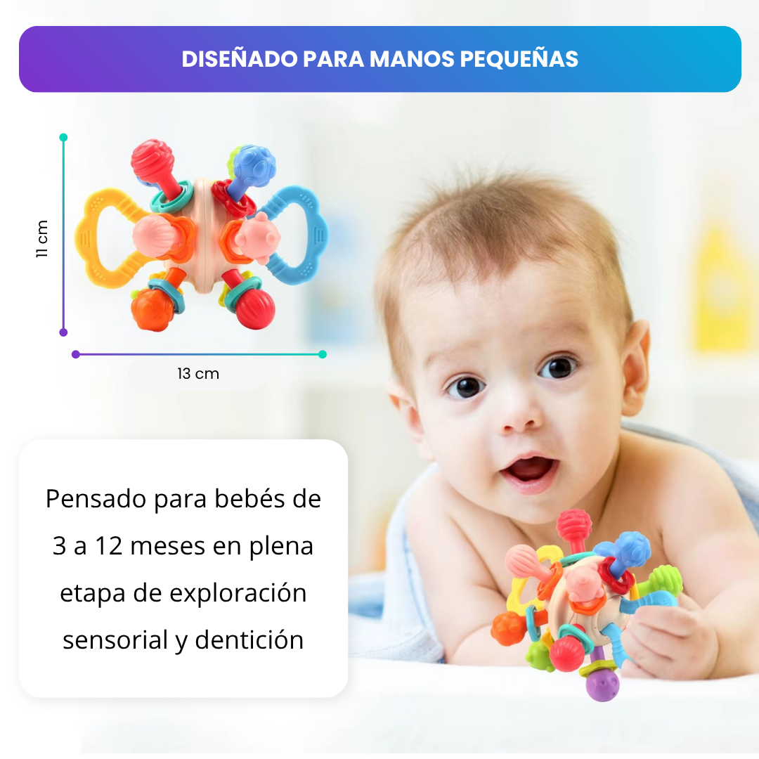 Sonajero mordedor con texturas