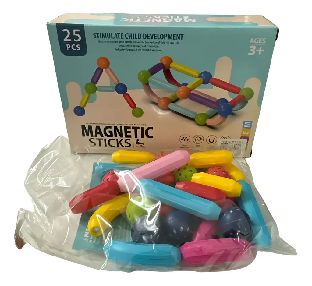 Set de bloques magnéticos para construir | 25 piezas